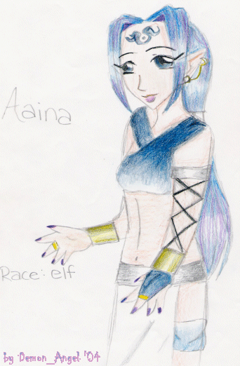 Aaina, the random elf girl...thing by Demon_Angel_of_Hell