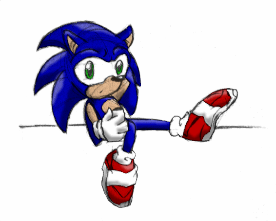 Sonic being lazy by Dereck