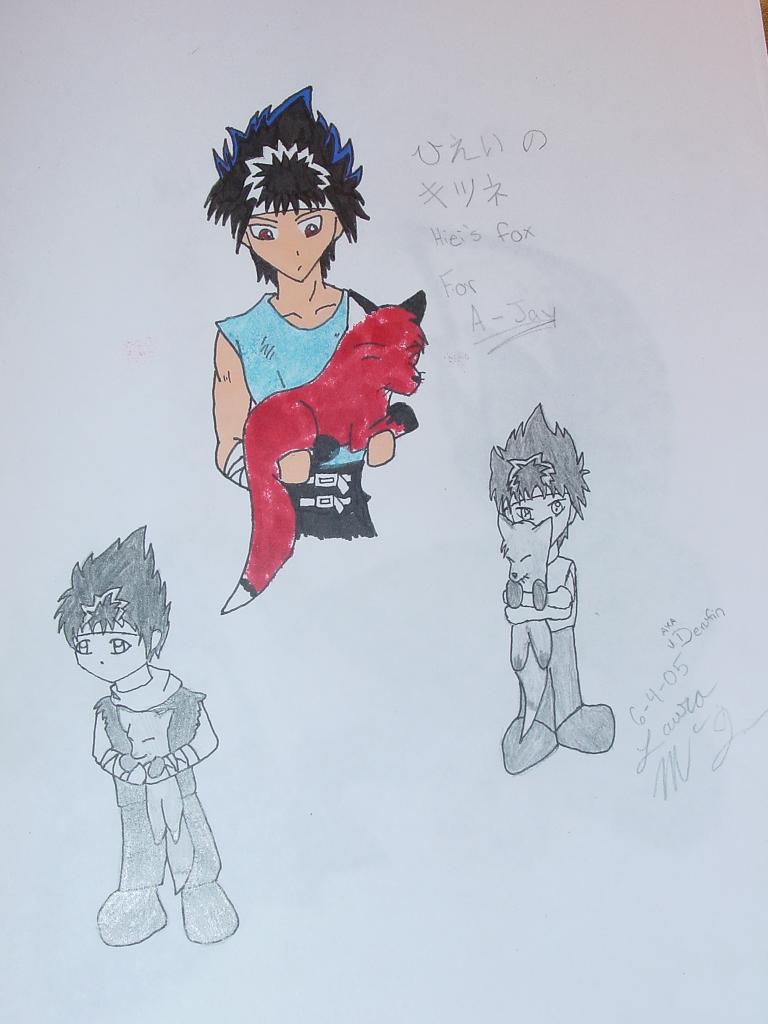 Hiei's fox for AJay-the-Pyro by Derufin