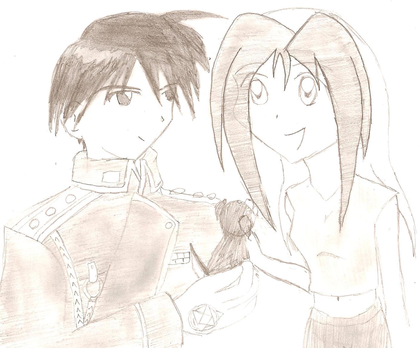 Shianne and Roy Mustang *request* by Derufin