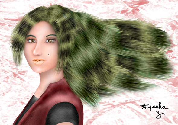 Green-Haired Chick by DesertCobra31