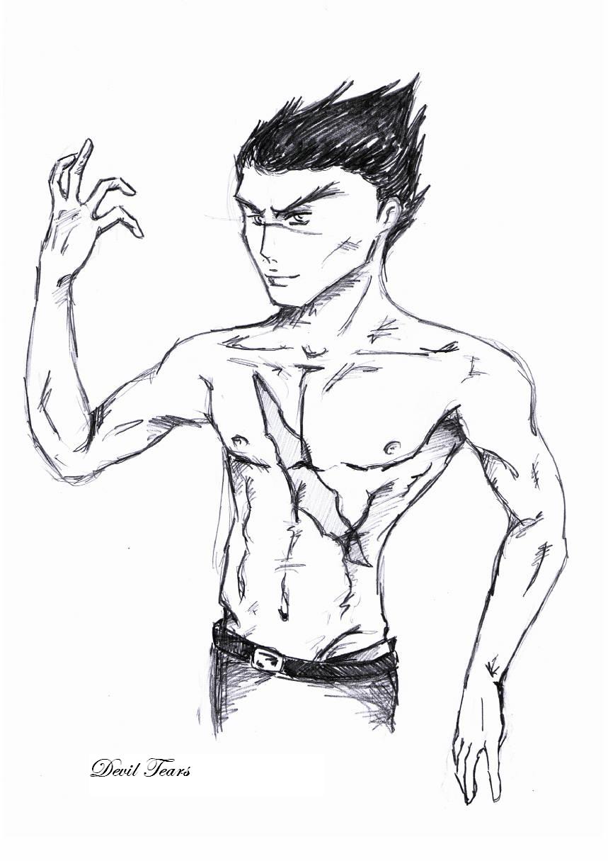 Kazuya *sketch* by Devil_Tears