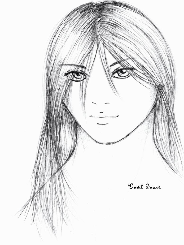 sketch woman by Devil_Tears