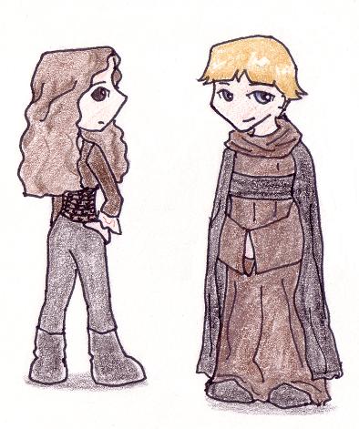 Chibi Carl and Anna - Van Helsing by DezWagner