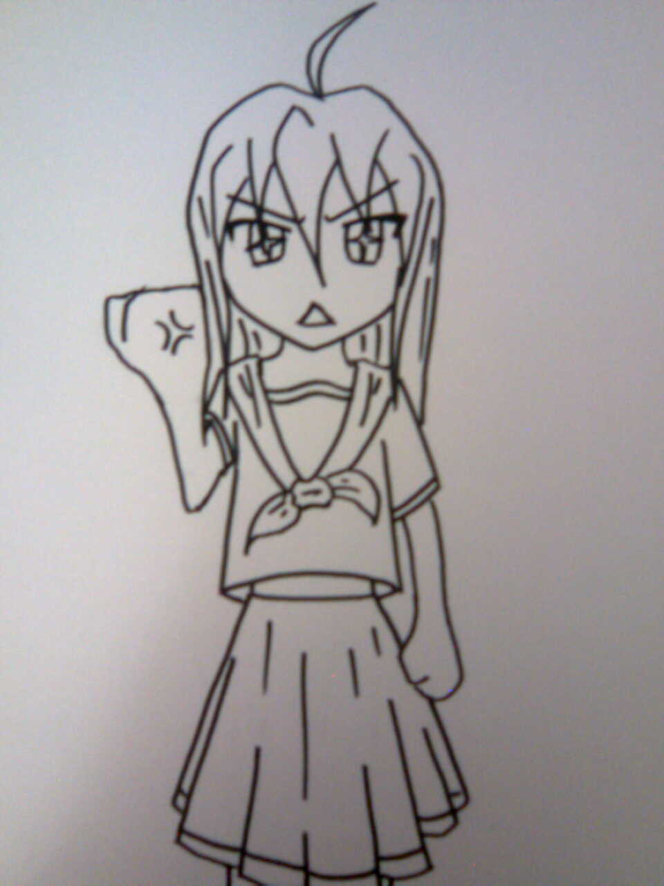Angry school girl by DiKun