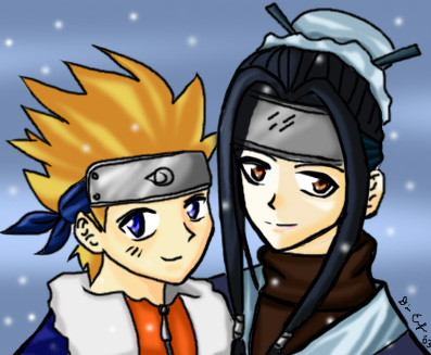 Naruto and Haku together by Die