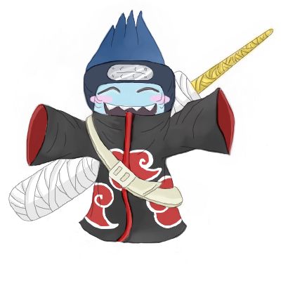 Kisame Chibi -COLOUR- by DieGlucklicheUhr