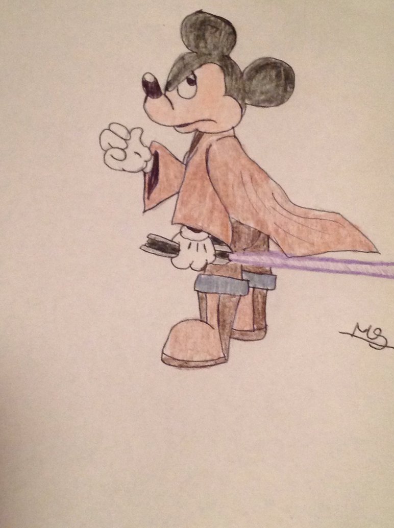 Jedi Mickey by DisneyFangirl