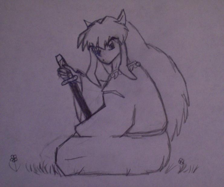 Inuyasha sketch by DistantDragon