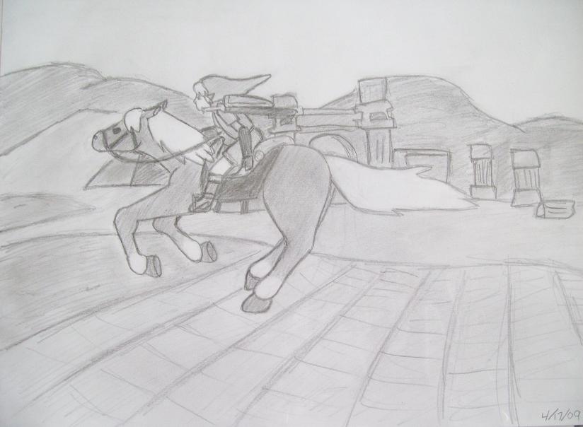 Riding Horseback by DistantDragon