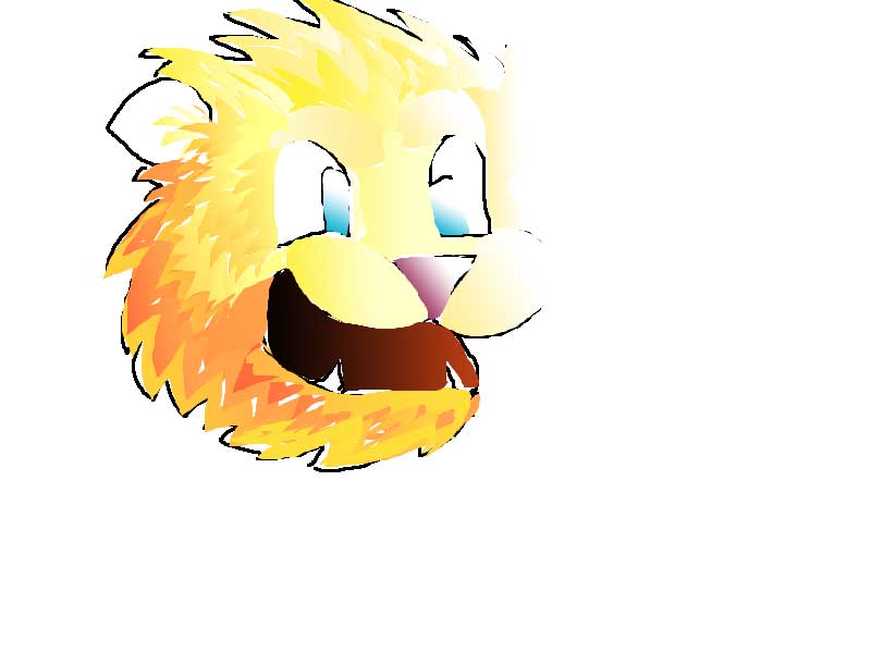 Random happy lion by DivineWolf