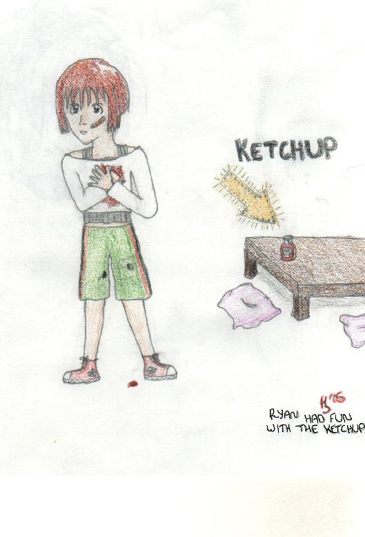 Ryan had fun with ketchup! by DoAsInfinity