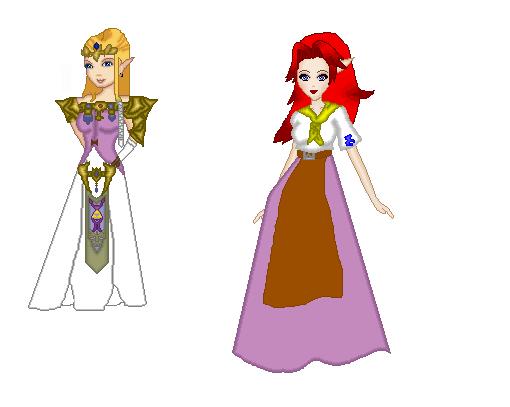 Princess Zelda and Malon by DoctorWhoFanatic