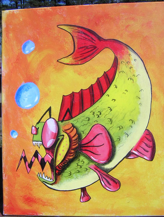 "Zim fish" (on canvas) by Dogss