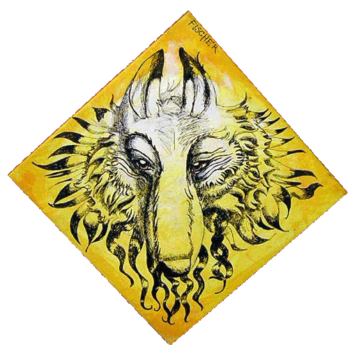 Sun Wolf (on canvas) by Dogss