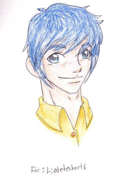 Blue - haired boy by DoodleBot