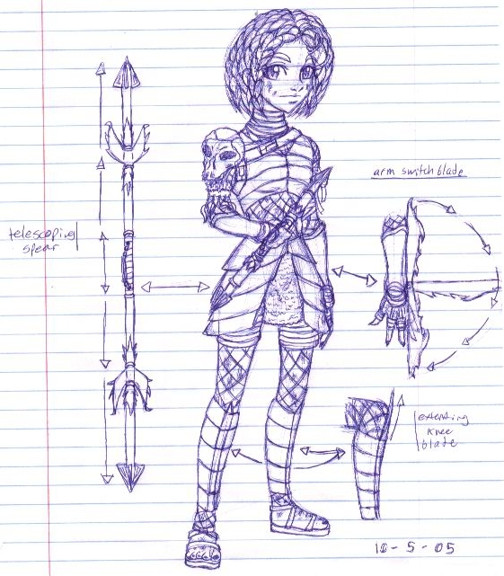 Cody - Attempt at armor and weapons by DoodleBot
