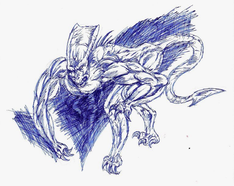 Pen Sketch 4 Beastofoblivion by DorkyDragonOfTheDead
