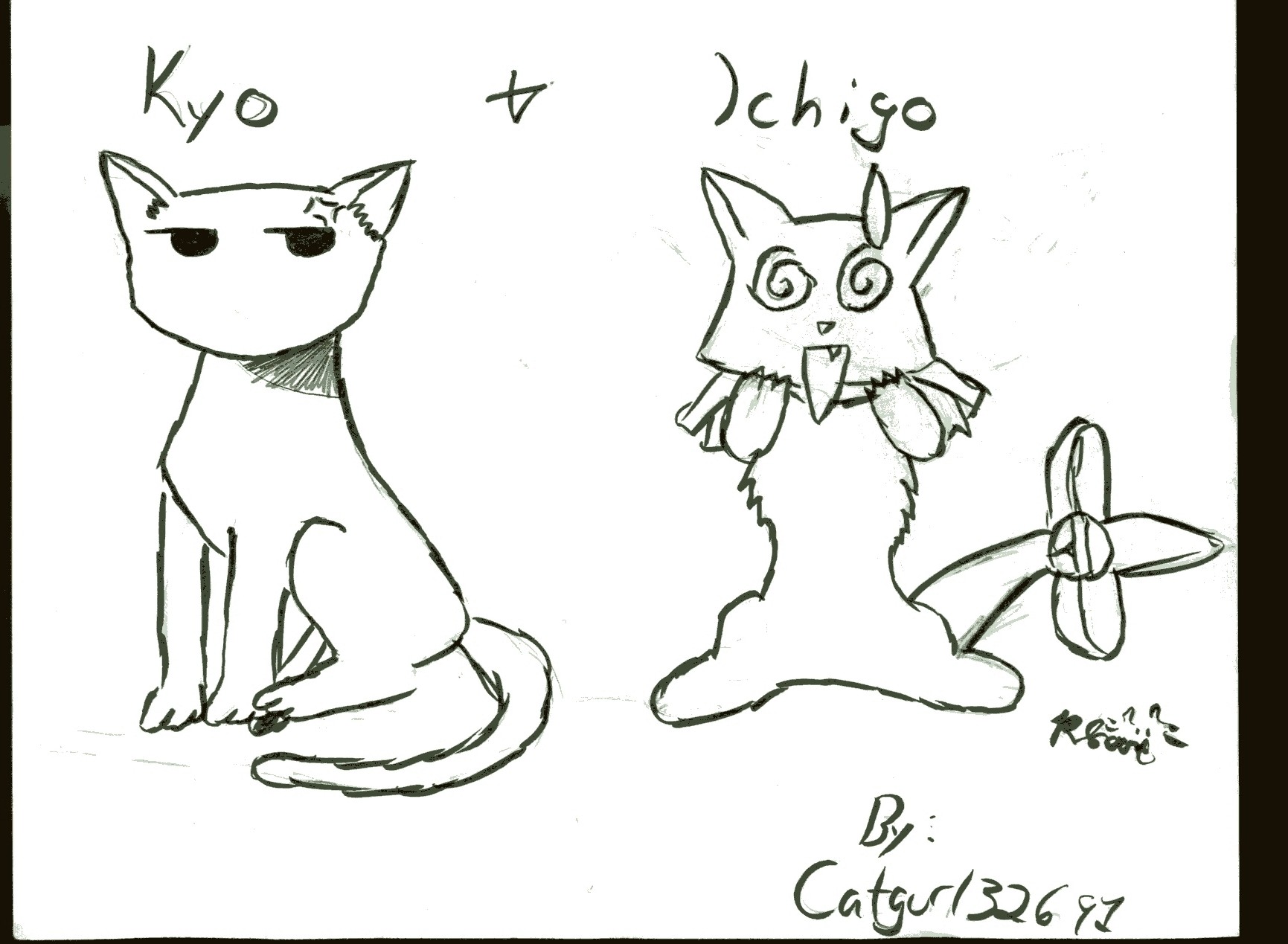 Kyo and Ichigo Neko by Dorky_Otaku_Fan_Girl