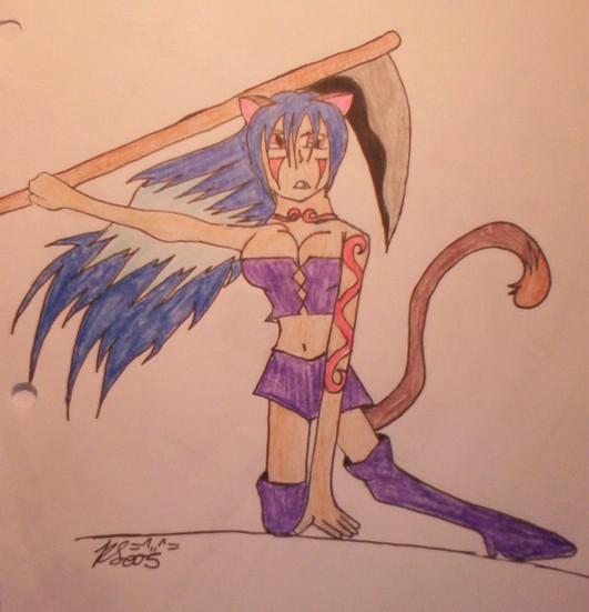 Catgirl with a Scythe by Dorky_Otaku_Fan_Girl