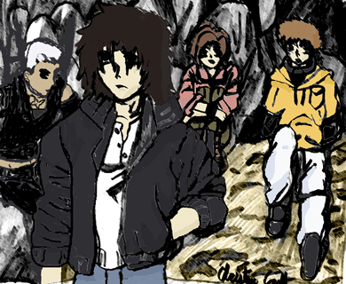 Wolf's rain gang colored on Photoshop elements 2.0 by Dot