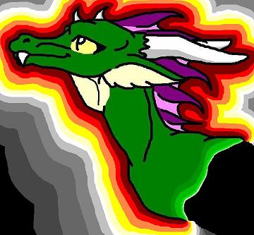 Rainbowish Dragon Head by Dracoanimegurl