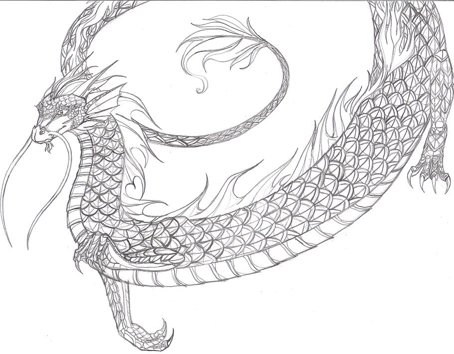 Scaled Chinese Dragon by Dracoanimegurl
