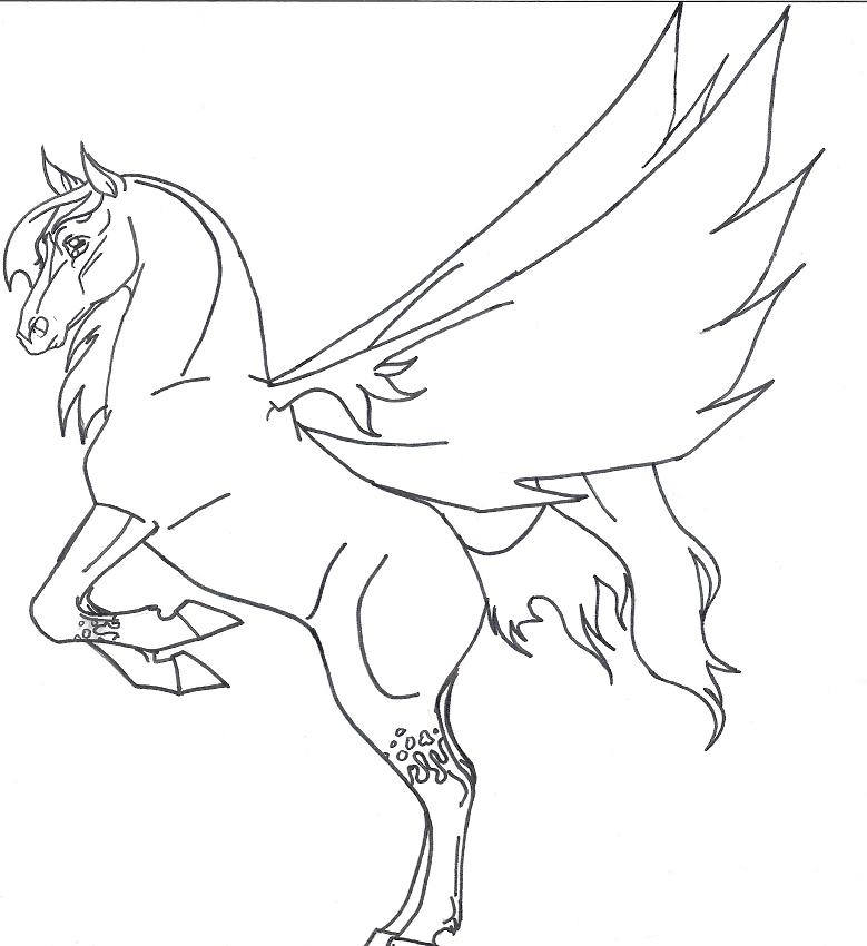 Inked Pegasus by Dracoanimegurl