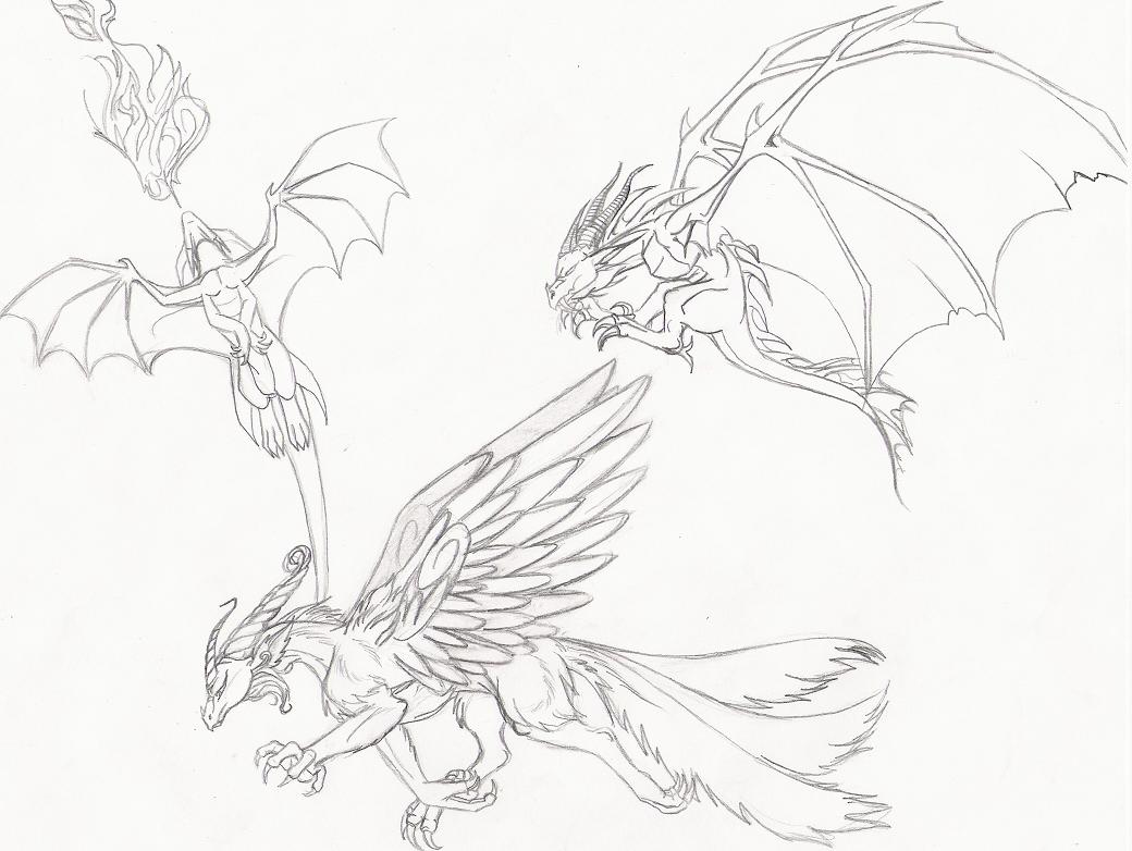 More dragon  designs ^^ by Dracoanimegurl
