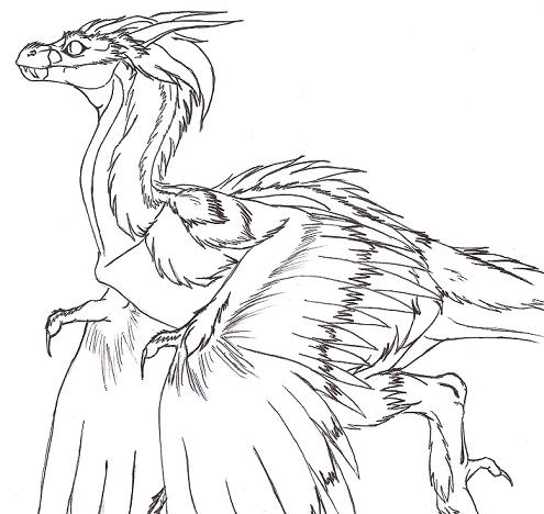 Feathered Dino/Dragon by Dracoanimegurl