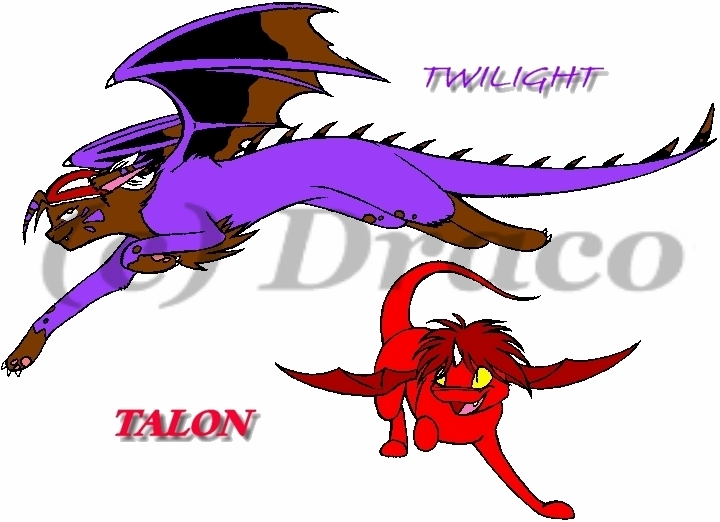 Twilight and Talon for DxNxF *art-trade* by Dracoanimegurl