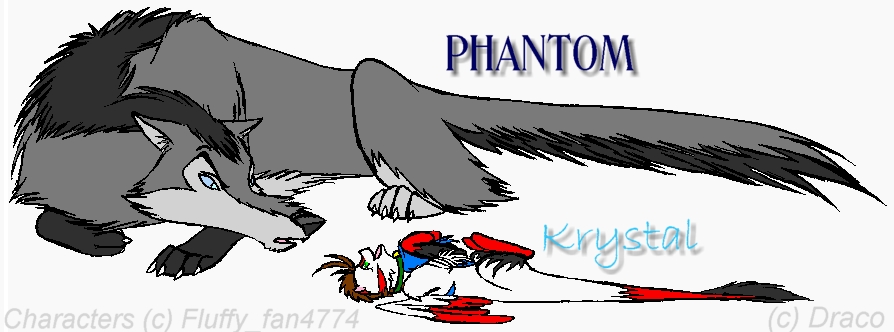 Phantom and Fluffy_fan *art trade* by Dracoanimegurl