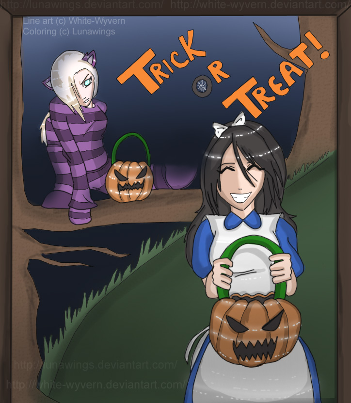 Trick or Treat!  (request from Kamikazexxniichan) by Draconidema_Azure