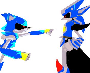 Mecha Sonic and Metal Sonic by Dragga_Ryuu