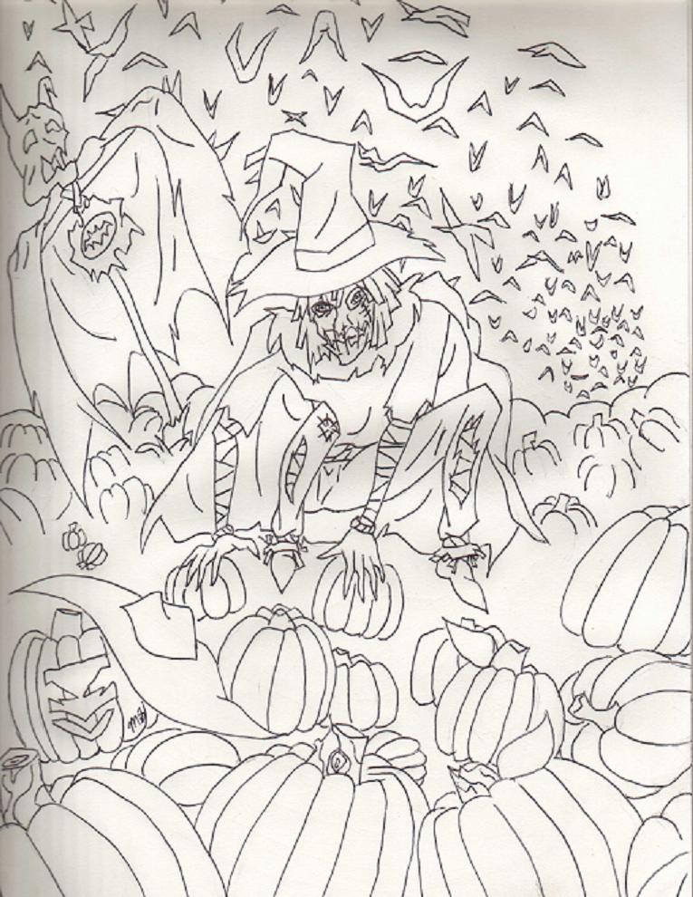 The Scarecrow (uncolored) by Dragon_Mage_Ryo