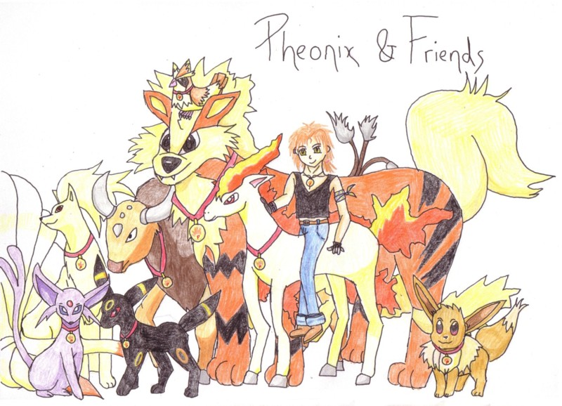 Phoenix & Friends by Dragon_Wolfie