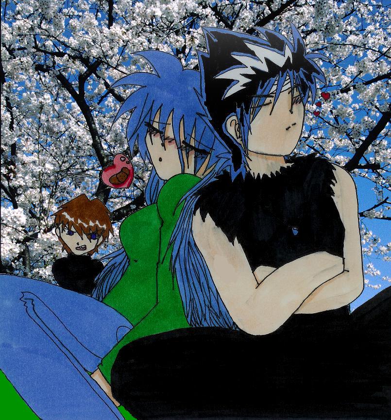 Ra, Hiei, and mad Seto by Dragon_of_darkness_girl