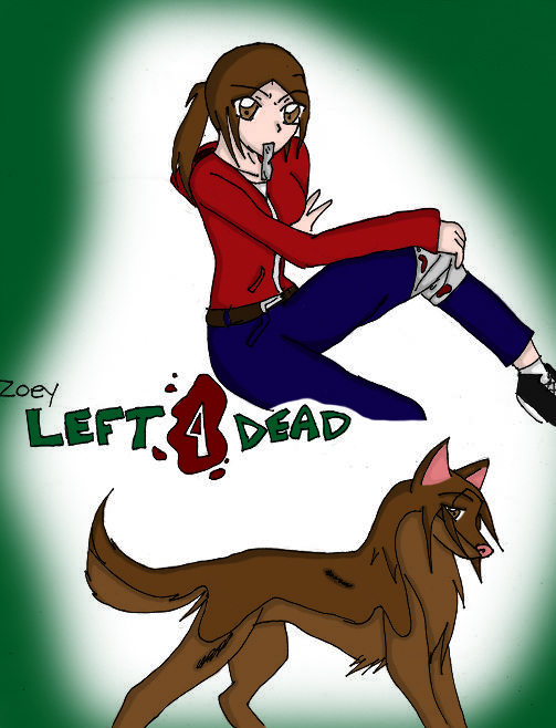 zoey L4D (coloured) by Dragonia