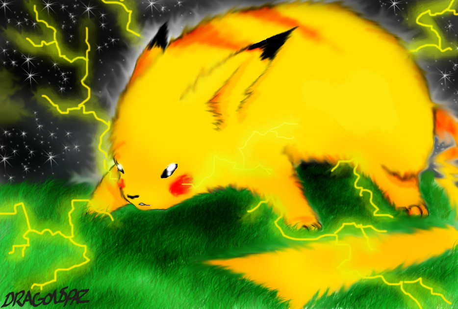 angry pikachu by Dragonspaz