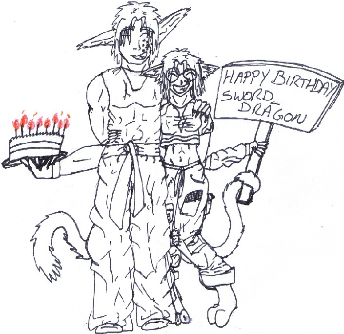 Happy Birthday Sword_Dragon (belated) by DragonxNekoxFire
