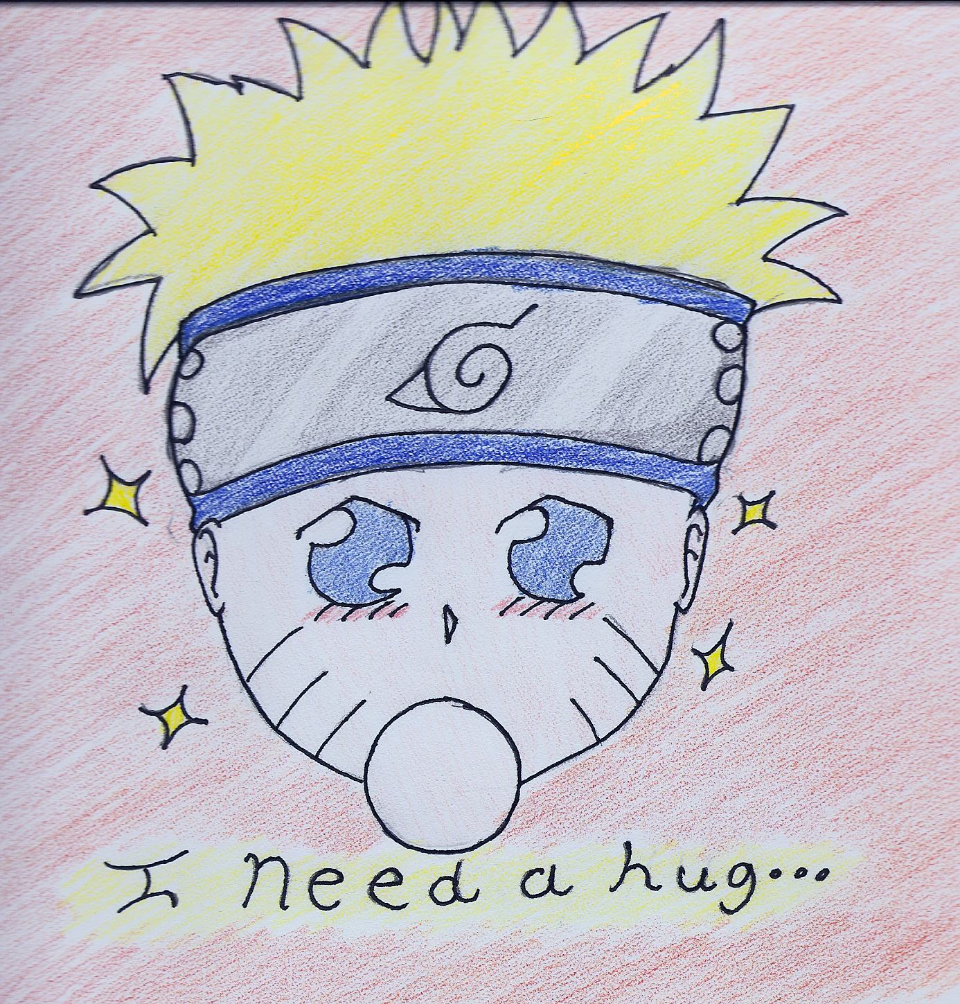 I need a hug (Colored) by DrakeGirlandLuna