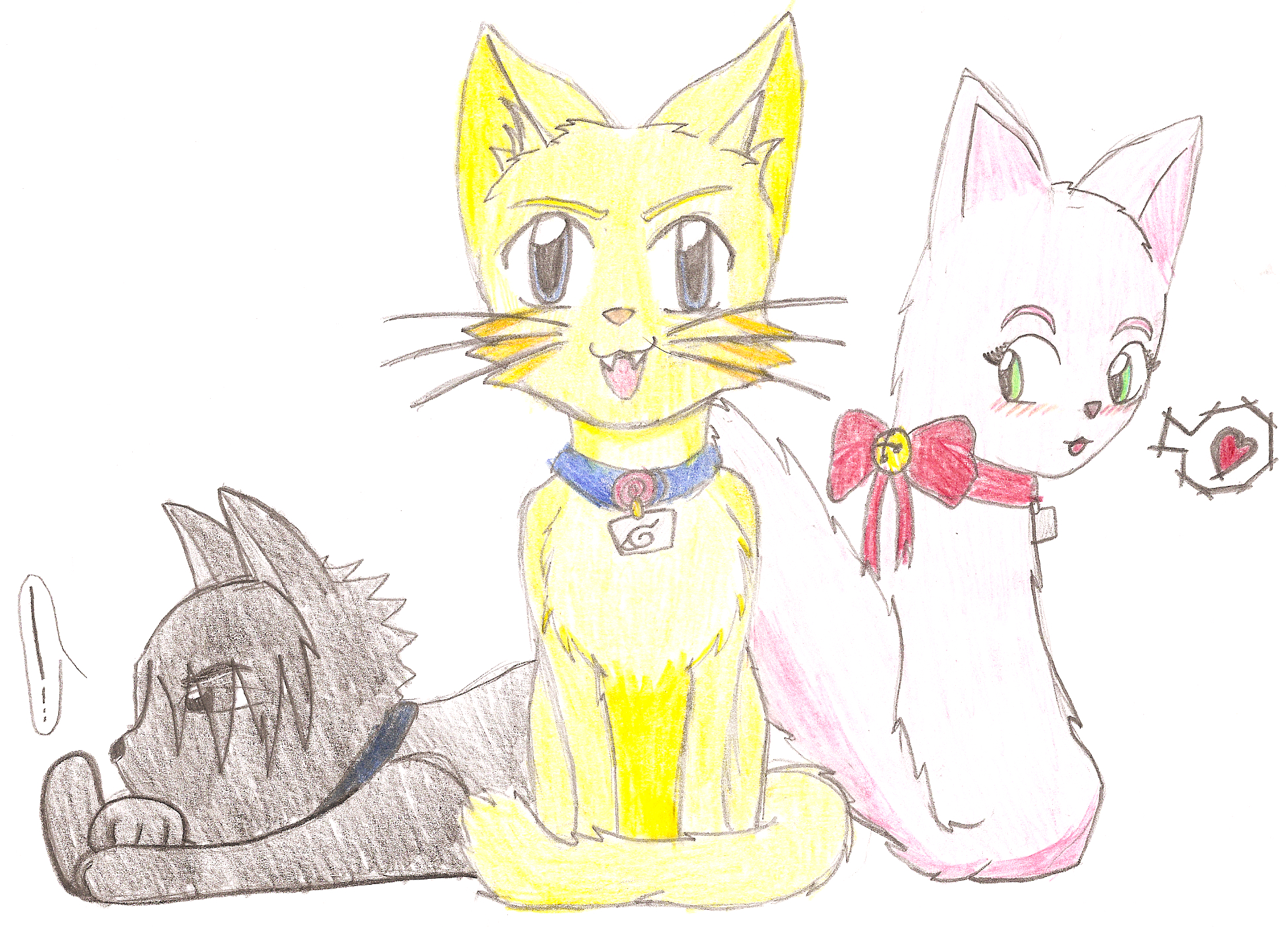 Naruto kitties 1 by DrakeGirlandLuna