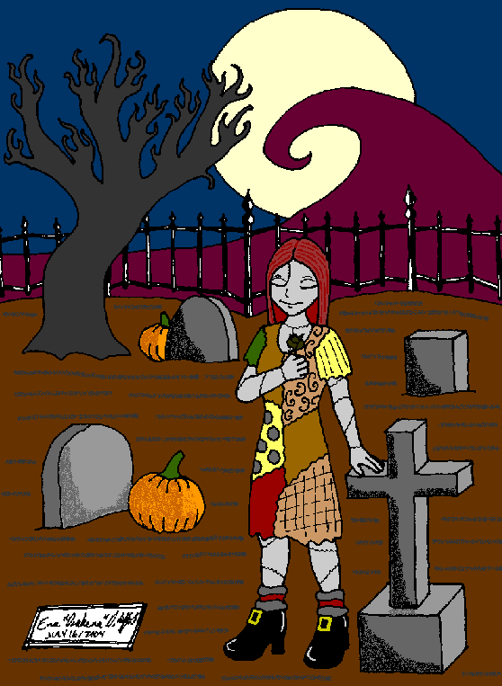 Sally in the Cemetary by DrakenaTheDestroyer