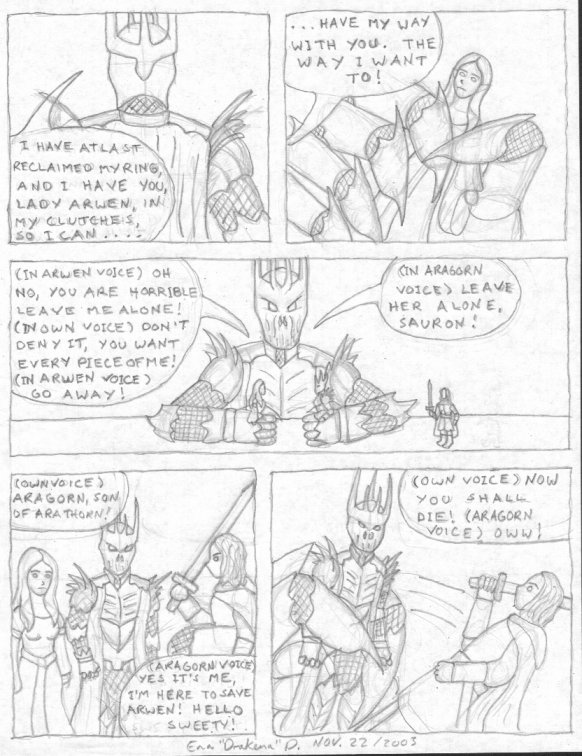 LOTR - Sauron Playing Dolls 1 by DrakenaTheDestroyer
