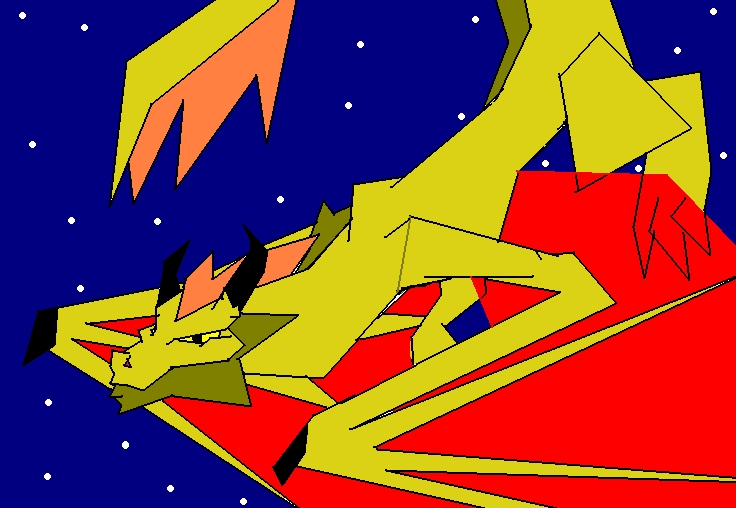 dragon done on paint by Drakengardfan