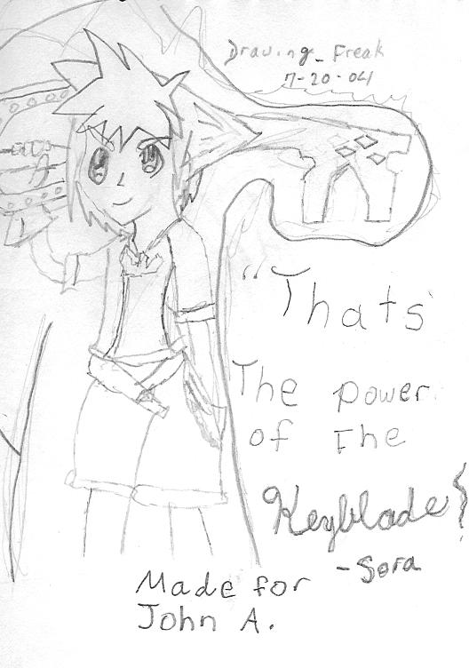 Thats the power of the keyblade!Made for John A. by Drawing_Freak