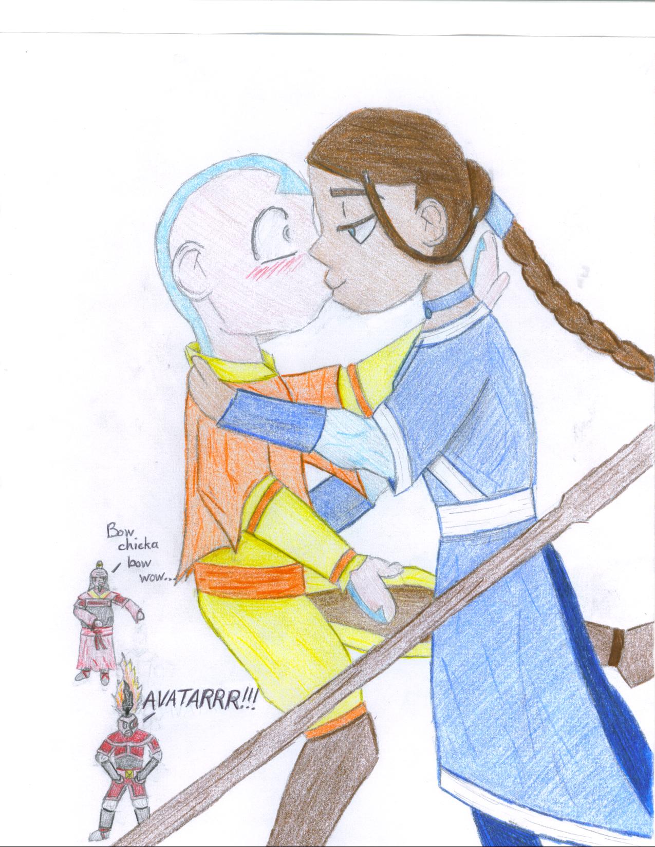 Aang and Katara by DuctapeNinja