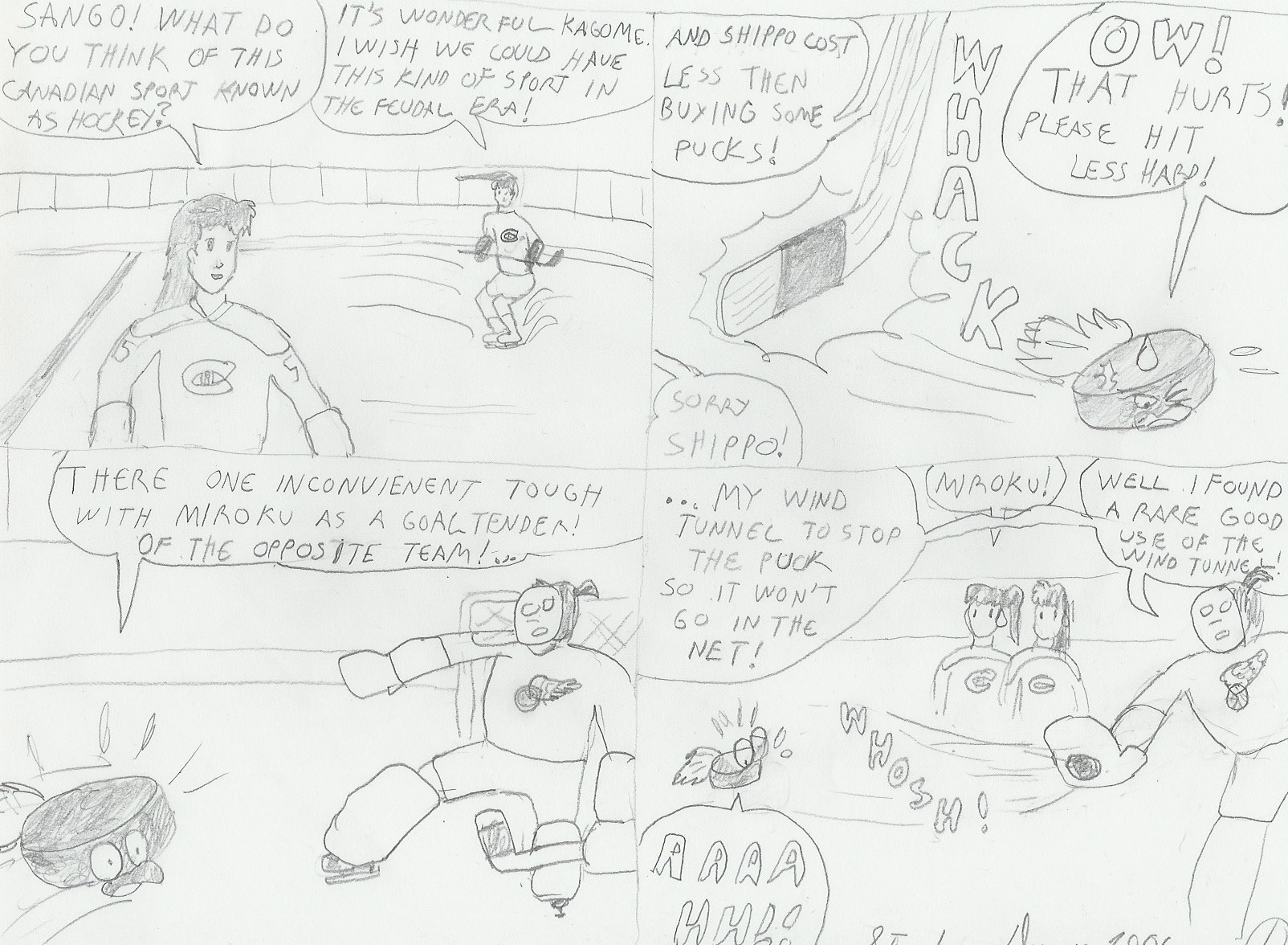 Hockey Night with Inuyasha, page 1 by Dumas