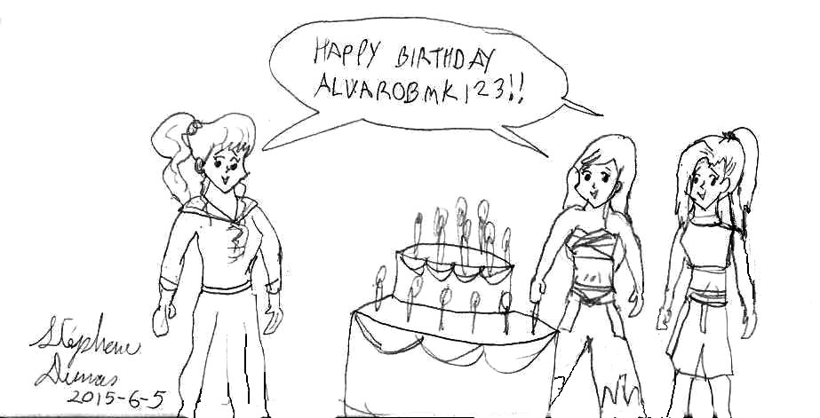 Happy Birthday Alvarobmk123 by Dumas