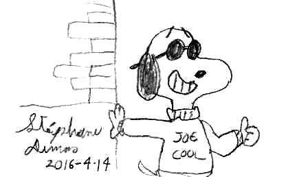 Snoopy as Joe Cool by Dumas